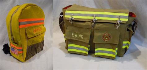 recycled fire hose bag|recycled firefighter gear bags.